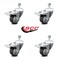 Service Caster 3 Inch Thermoplastic Rubber Swivel 10mm Stem Caster Set Total Lock Brake SCC SCC-TSTTL20S314-TPRB-M1015-4 - alternate 3